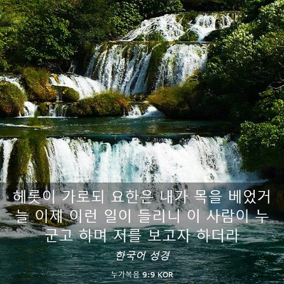 Picture 03 - 누가복음 9:9 KOR - 헤롯이 가로되 요한은 내가 목을 - Bible Verse Picture