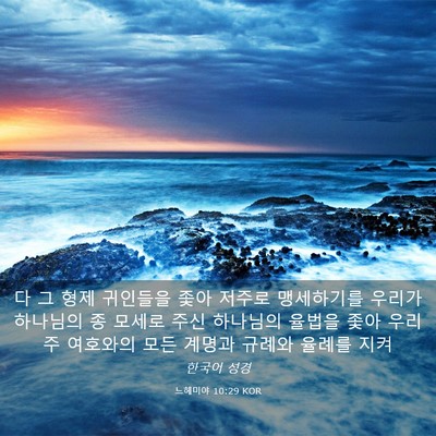 Picture 03 - 느헤미야 10:29 KOR - 다 그 형제 귀인들을 좇아 저주로 - Bible Verse Picture