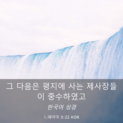 Picture 03 - 느헤미야 3:22 KOR - 그 다음은 평지에 사는 제사장들이 - Bible Verse Picture