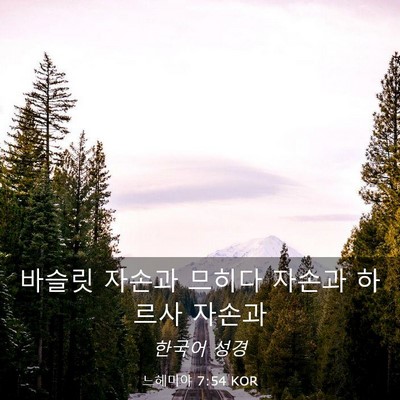 Picture 03 - 느헤미야 7:54 KOR - 바슬릿 자손과 므히다 자손과 하르사 - Bible Verse Picture