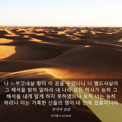 Picture 03 - 다니엘 4:18 KOR - 나 느부갓네살 왕이 이 꿈을 - Bible Verse Picture