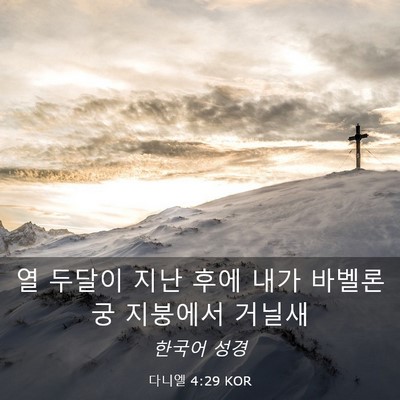 Picture 03 - 다니엘 4:29 KOR - 열 두달이 지난 후에 내가 바벨론 궁 - Bible Verse Picture