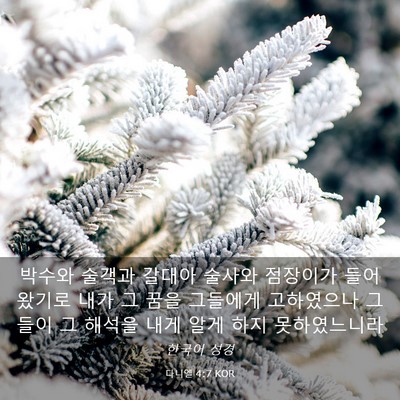 Picture 03 - 다니엘 4:7 KOR - 박수와 술객과 갈대아 술사와 - Bible Verse Picture