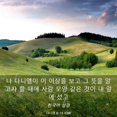 Picture 03 - 다니엘 8:15 KOR - 나 다니엘이 이 이상을 보고 그 뜻을 - Bible Verse Picture
