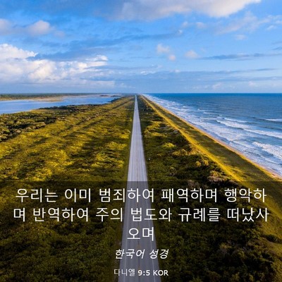 Picture 03 - 다니엘 9:5 KOR - 우리는 이미 범죄하여 패역하며 - Bible Verse Picture