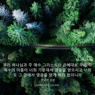 Picture 03 - 데살로니가후서 1:12 KOR - 우리 하나님과 주 예수 그리스도의 - Bible Verse Picture