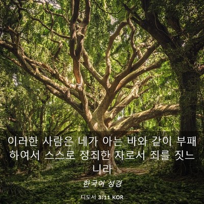 Picture 03 - 디도서 3:11 KOR - 이러한 사람은 네가 아는 바와 같이 - Bible Verse Picture