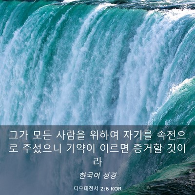 Picture 03 - 디모데전서 2:6 KOR - 그가 모든 사람을 위하여 자기를 - Bible Verse Picture