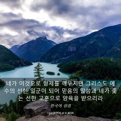 Picture 03 - 디모데전서 4:6 KOR - 네가 이것으로 형제를 깨우치면 - Bible Verse Picture
