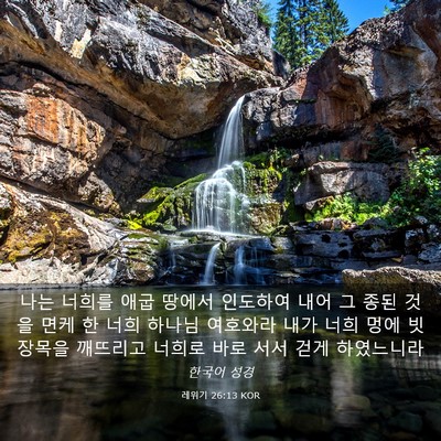 Picture 03 - 레위기 26:13 KOR - 나는 너희를 애굽 땅에서 인도하여 - Bible Verse Picture