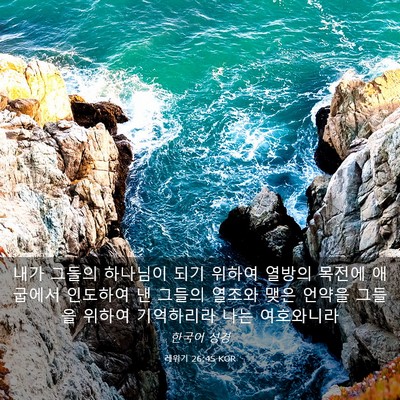 Picture 03 - 레위기 26:45 KOR - 내가 그들의 하나님이 되기 위하여 - Bible Verse Picture