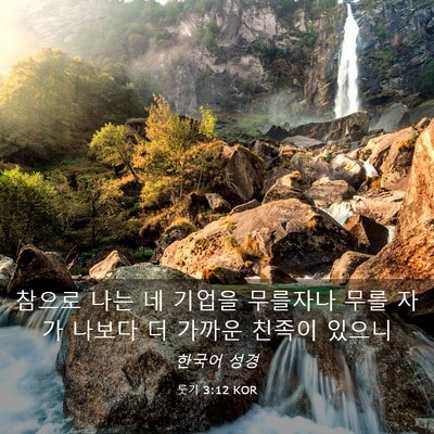 Picture 03 - 룻기 3:12 KOR - 참으로 나는 네 기업을 무를자나 - Bible Verse Picture
