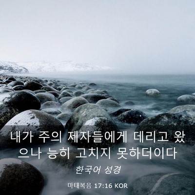 Picture 03 - 마태복음 17:16 KOR - 내가 주의 제자들에게 데리고 왔으나 - Bible Verse Picture