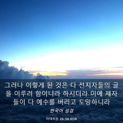 Picture 03 - 마태복음 26:56 KOR - 그러나 이렇게 된 것은 다 - Bible Verse Picture