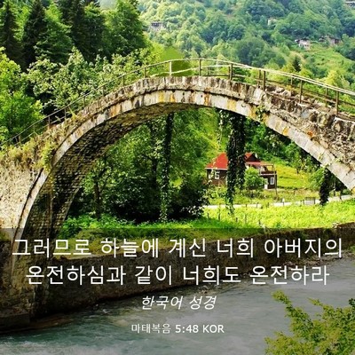 Picture 03 - 마태복음 5:48 KOR - 그러므로 하늘에 계신 너희 아버지의 - Bible Verse Picture