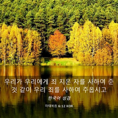 Picture 03 - 마태복음 6:12 KOR - 우리가 우리에게 죄 지은 자를 - Bible Verse Picture