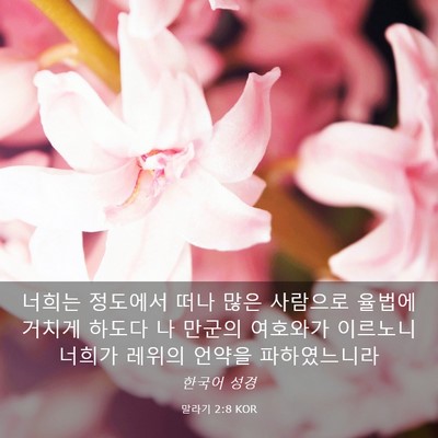 Picture 03 - 말라기 2:8 KOR - 너희는 정도에서 떠나 많은 사람으로 - Bible Verse Picture
