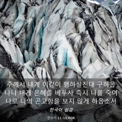 Picture 03 - 민수기 11:15 KOR - 주께서 내게 이같이 행하실진대 - Bible Verse Picture
