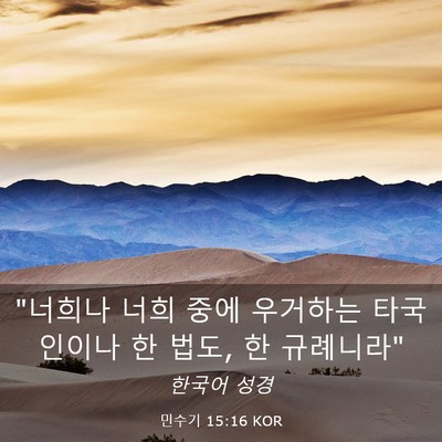 Picture 03 - 민수기 15:16 KOR - 