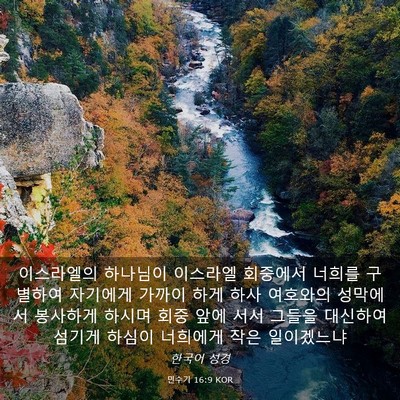 Picture 03 - 민수기 16:9 KOR - 이스라엘의 하나님이 이스라엘 - Bible Verse Picture