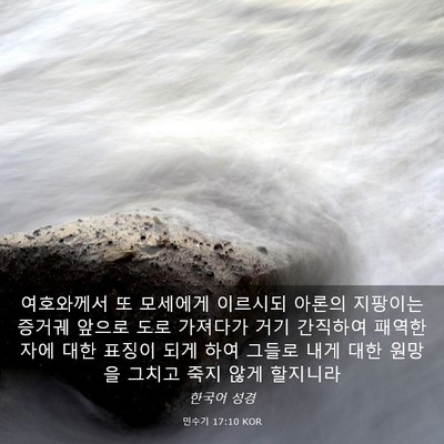 Picture 03 - 민수기 17:10 KOR - 여호와께서 또 모세에게 이르시되 - Bible Verse Picture