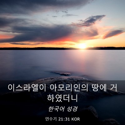 Picture 03 - 민수기 21:31 KOR - 이스라엘이 아모리인의 땅에 - Bible Verse Picture