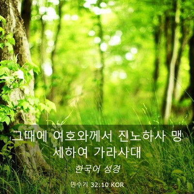 Picture 03 - 민수기 32:10 KOR - 그때에 여호와께서 진노하사 - Bible Verse Picture