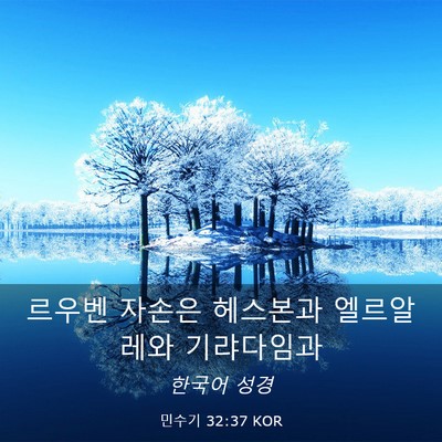 Picture 03 - 민수기 32:37 KOR - 르우벤 자손은 헤스본과 엘르알레와 - Bible Verse Picture