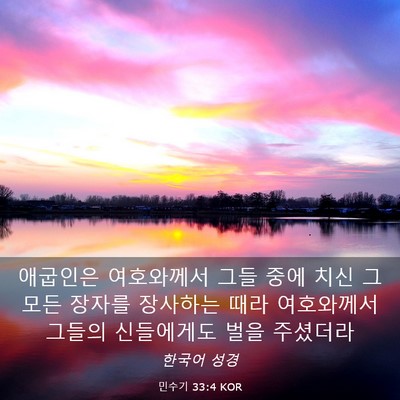Picture 03 - 민수기 33:4 KOR - 애굽인은 여호와께서 그들 중에 치신 - Bible Verse Picture