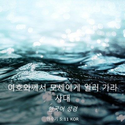Picture 03 - 민수기 5:11 KOR - 여호와께서 모세에게 일러 - Bible Verse Picture