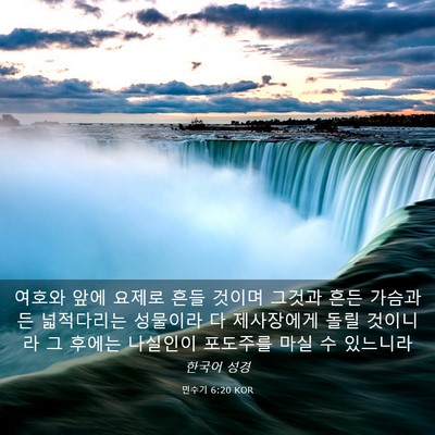 Picture 03 - 민수기 6:20 KOR - 여호와 앞에 요제로 흔들 것이며 - Bible Verse Picture