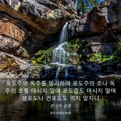 Picture 03 - 민수기 6:3 KOR - 포도주와 독주를 멀리하며 포도주의 - Bible Verse Picture