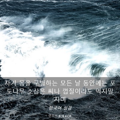 Picture 03 - 민수기 6:4 KOR - 자기 몸을 구별하는 모든 날 - Bible Verse Picture
