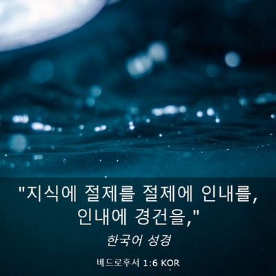 Picture 03 - 베드로후서 1:6 KOR - 