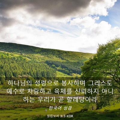 Picture 03 - 빌립보서 3:3 KOR - 하나님의 성령으로 봉사하며 - Bible Verse Picture