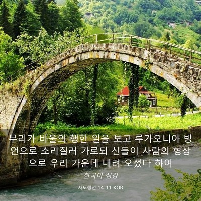 Picture 03 - 사도행전 14:11 KOR - 무리가 바울의 행한 일을 보고 - Bible Verse Picture