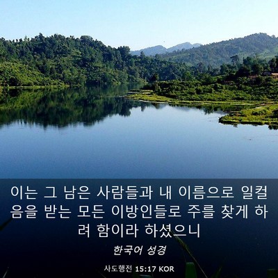 Picture 03 - 사도행전 15:17 KOR - 이는 그 남은 사람들과 내 이름으로 - Bible Verse Picture
