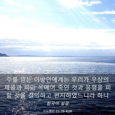 Picture 03 - 사도행전 21:25 KOR - 주를 믿는 이방인에게는 우리가 - Bible Verse Picture