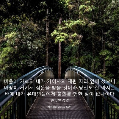 Picture 03 - 사도행전 25:10 KOR - 바울이 가로되 내가 가이사의 재판 - Bible Verse Picture
