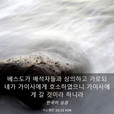 Picture 03 - 사도행전 25:12 KOR - 베스도가 배석자들과 상의하고 - Bible Verse Picture