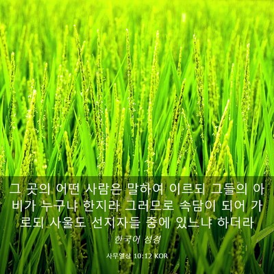 Picture 03 - 사무엘상 10:12 KOR - 그 곳의 어떤 사람은 말하여 이르되 - Bible Verse Picture