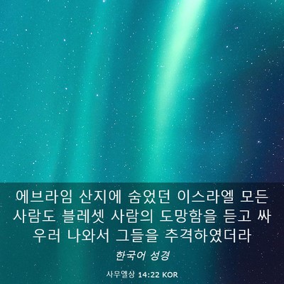Picture 03 - 사무엘상 14:22 KOR - 에브라임 산지에 숨었던 이스라엘 - Bible Verse Picture