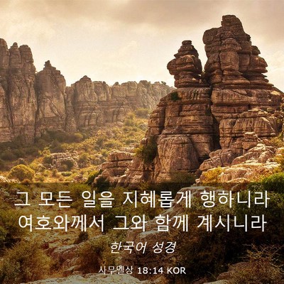 Picture 03 - 사무엘상 18:14 KOR - 그 모든 일을 지혜롭게 행하니라 - Bible Verse Picture