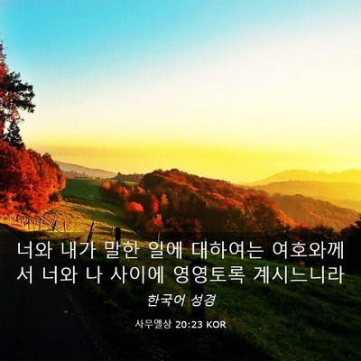 Picture 03 - 사무엘상 20:23 KOR - 너와 내가 말한 일에 대하여는 - Bible Verse Picture
