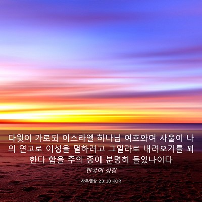 Picture 03 - 사무엘상 23:10 KOR - 다윗이 가로되 이스라엘 하나님 - Bible Verse Picture