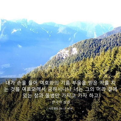 Picture 03 - 사무엘상 26:11 KOR - 내가 손을 들어 여호와의 기름 - Bible Verse Picture