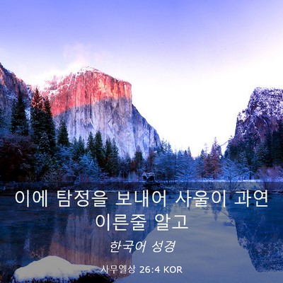 Picture 03 - 사무엘상 26:4 KOR - 이에 탐정을 보내어 사울이 과연 - Bible Verse Picture