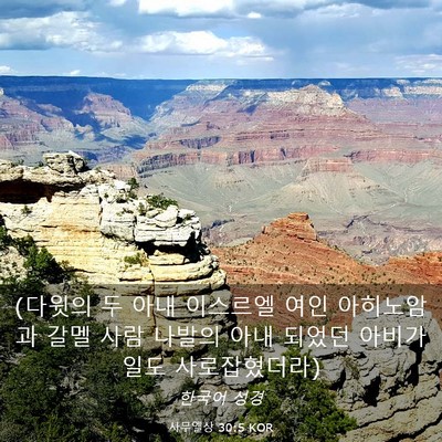 Picture 03 - 사무엘상 30:5 KOR - (다윗의 두 아내 이스르엘 여인 - Bible Verse Picture