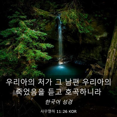 Picture 03 - 사무엘하 11:26 KOR - 우리아의 처가 그 남편 우리아의 - Bible Verse Picture