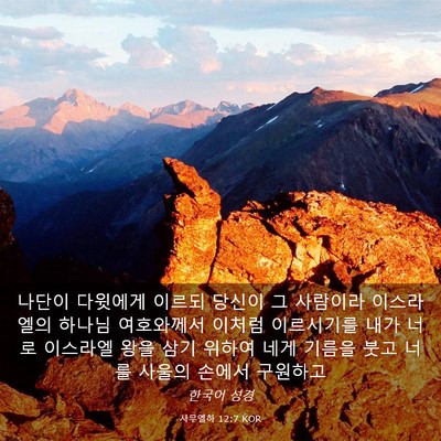 Picture 03 - 사무엘하 12:7 KOR - 나단이 다윗에게 이르되 당신이 그 - Bible Verse Picture